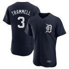Detroit Tigers #3 Alan Trammell Player Navy CONTON Limited Elite Home Stitched Jerseys