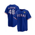Texas Rangers #48 Jacob DeGrom Royal CONTON 2023 World Series Cool Base Stitched Jersey