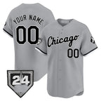 Custom Chicago White Sox 2024 Spring Training Patch Vapor Premier Limited Jersey ¨C Gray CONTON