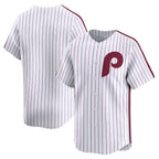 Philadelphia Phillies White CONTON Throwback Cooperstown Collection Limited Jersey