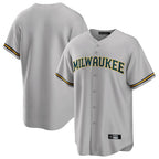 Milwaukee Brewers Blank Player Gray CONTON Home Game Stitched Jerseys