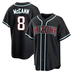 Arizona Diamondbacks #8 James McCann Player Black CONTON Home Game Stitched Jerseys