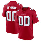 Custom A.Falcons Red CONTON Game Jersey