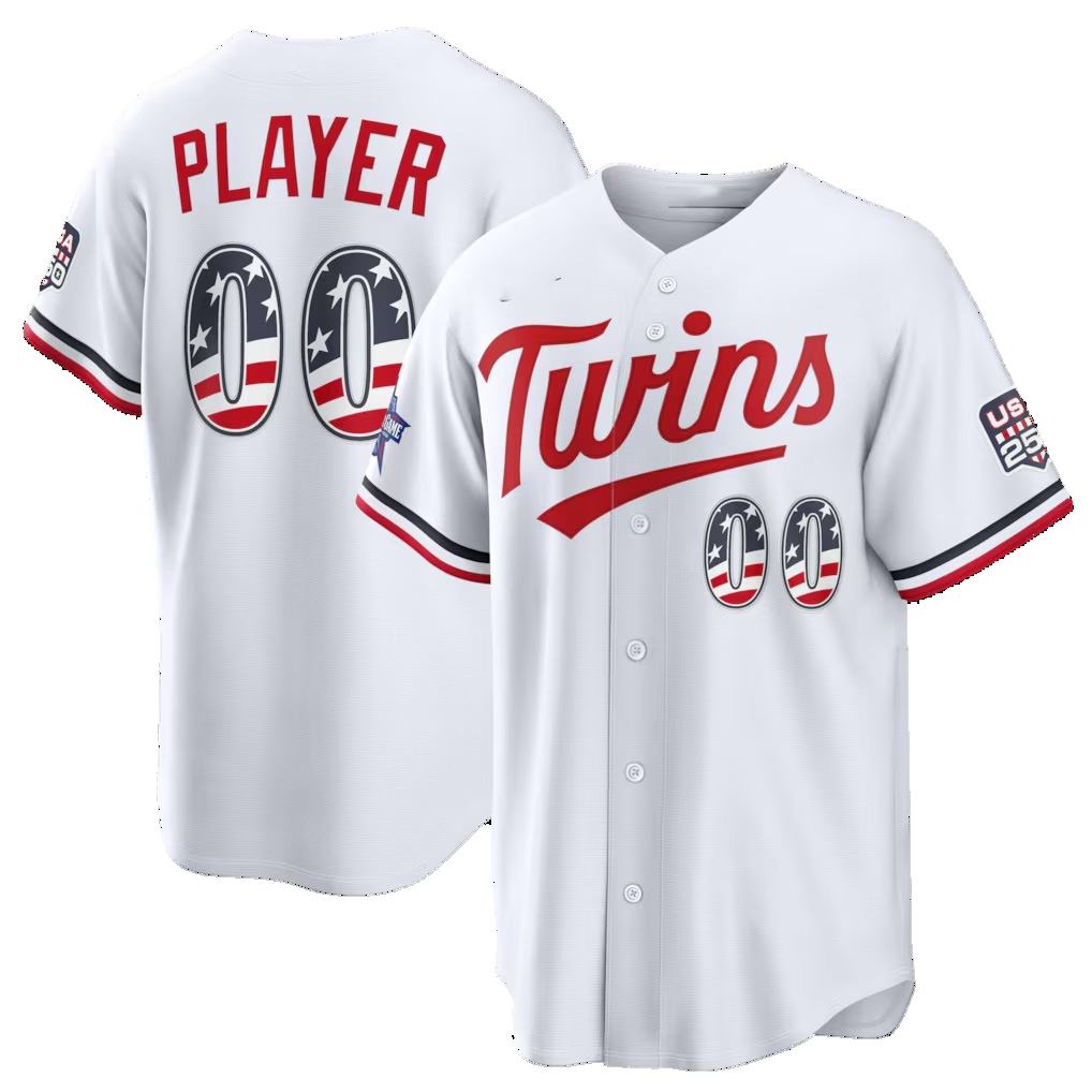 Custom Minnesota Twins 2026 All-Star Edition Stars & Stripes White CONTONStadium Pick-A-Player Jersey