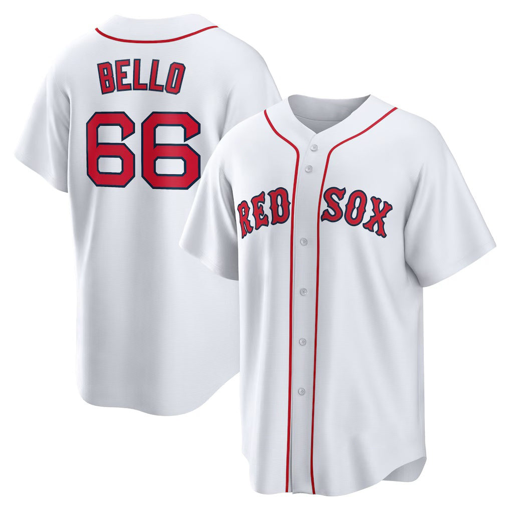 Boston Red Sox #66 Brayan Bello White CONTON Home Replica Jersey