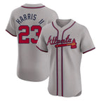 Atlanta Braves #23 Michael Harris II Player Gray CONTON Limited Elite Home Game Stitched Jerseys