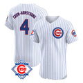 Chicago Cubs #4 Pete Crow-Armstrong Player White CONTON 150th Anniversary Limited Elite Home Game Stitched Jerseys