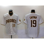 San Diego Padres #19 Tony Gwynn White CONTON Team Logo Stitched Cool Base Jerseys