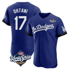 Los Angeles Dodgers #17 Shohei Ohtani Player Royal CONTON World Series City Connect Elite Home Stitched Jerseys