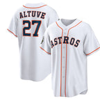 Houston Astros #27 Jose Altuve White CONTON 2022 World Series Home Stitched Jersey