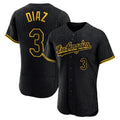 Los Angeles Dodgers #3 Edwin D¨ªaz Player Black CONTON Snake Skin City Limited Elite Home Stitched Jerseys