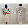 St. Louis Cardinals #4 Yadier Molina White CONTON Cool Base Stitched Jersey