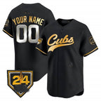 Custom Chicago Cubs 2024 Spring Training Patch Vapor Premier Limited Jersey ¨C All Stitched-Black CONTON