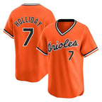 Baltimore Orioles #7 Jackson Holliday Player Orange CONTON T-shirt Limited Home Game Stitched Jerseys