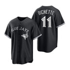 Toronto Blue Jays #11 Bo Bichette Black CONTON Stitched Cool Base Jersey