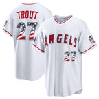 Los Angeles Angels #27 Mike Trout 2026 All-Star Edition Stars & Stripes White CONTON Stadium Jersey