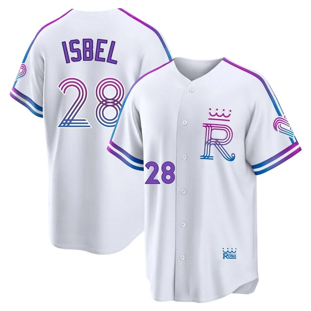 Kansas City Royals #28 Kyle Isbel Player White CONTON 2026 City Connect Limited Home Stitched Jerseys