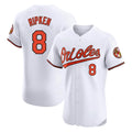 Baltimore Orioles #8 Cal Ripken Player White CONTON Limited Elite Home Game Stitched Jerseys