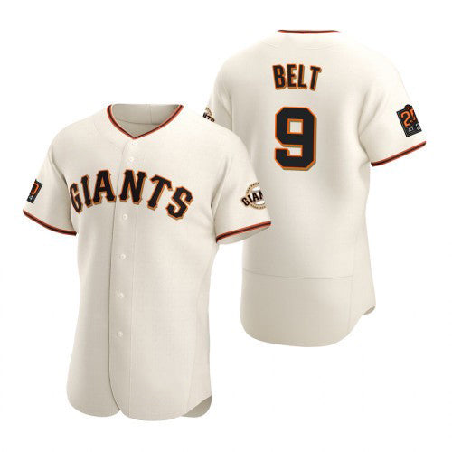 San Francisco Giants #9 Brandon Belt 2020 Cream CONTON Jersey