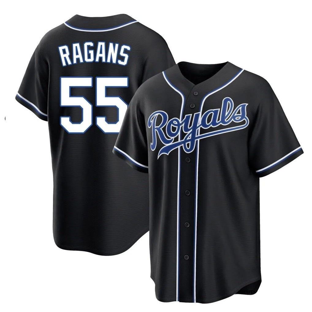 Kansas City Royals #55 Cole Ragans Player Black CONTON Carbon Fashion Home Game Stitched Jerseys