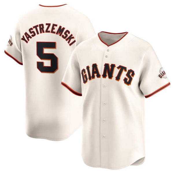 San Francisco Giants #5 Mike Yastrzemski Cream CONTON Cool Base Stitched Jersey