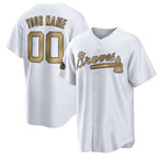 Custom Atlanta Braves Active Player 2022 All-Star Cool Base White CONTON Stitched Jersey