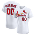 Custom St. Louis Cardinals White CONTON Home Elite Sponsor Patch Jersey