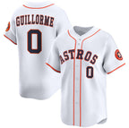 Houston Astros #0 Luis Guillorme White CONTON 2025 Home Limited Stitched Jersey