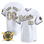 Custom Baltimore Orioles Armed Forces Day Vapor Premier Limited Jersey ¨C White CONTON