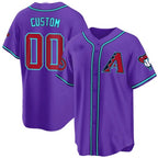 Custom Arizona Diamondbacks 2024 Cool Base Jersey V2 ¨C All Stitched-Purple CONTON
