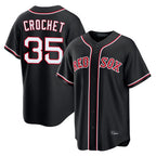Boston Red Sox #35 Garrett Crochet Player Black CONTON Out Home Game Stitched Jerseys
