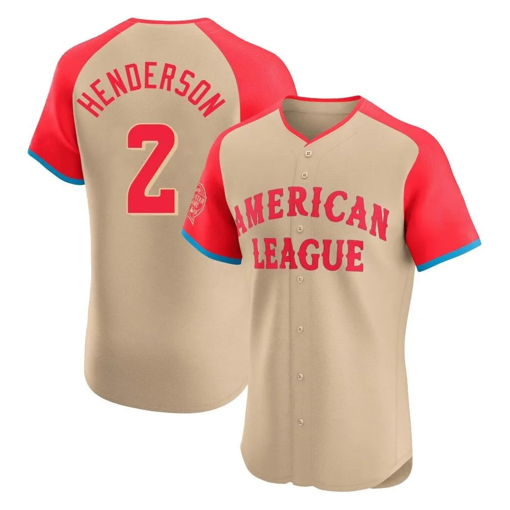 Baltimore Orioles #2 Gunnar Henderson Player Cream CONTON American League All-Star Limited Elite Home Game Stitched Jerseys