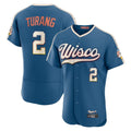 Milwaukee Brewers #2 Brice Turang Player Blue CONTON 2026 City Connect Home Limited Elite Stitched Jerseys