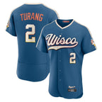 Milwaukee Brewers #2 Brice Turang Player Blue CONTON 2026 City Connect Home Limited Elite Stitched Jerseys