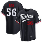 Minnesota Twins #56 Josh Bell Player Navy CONTONHome Game Stitched Jerseys