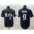 New York Mets #9 Brandon Nimmo Black CONTON 'Gotham Gothic Edition' Vapor Premier Limited Stitched Jersey