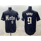 New York Mets #9 Brandon Nimmo Black CONTON 'Gotham Gothic Edition' Vapor Premier Limited Stitched Jersey