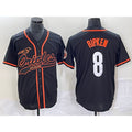 Baltimore Orioles #8 Cal Ripken Jr Black CONTON Cool Base Stitched Jersey