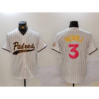 San Diego Padres #3 Jackson Merrill white CONTON Cool Base Stitched Jersey 2
