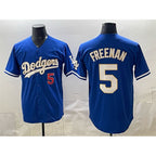 Los Angeles Dodgers #5 Freddie Freeman Royal CONTON Limited Stitched Jersey