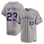 Colorado Rockies #23 Kris Bryant Player Gray CONTON Limited Home Stitched Jerseys