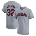 Cleveland Guardians #32 Gavin Williams Player Gray CONTON Road Limited Elite Home Stitched Jerseys