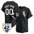 Custom Chicago White Sox 2024 Jackie Robinson Patch Vapor Premier Limited Jersey ¨C Black CONTON