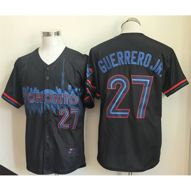 Toronto Blue Jays #27 Vladimir Guerrero Jr. Navy CONTON 2024 City Connect Limited Stitched Jersey