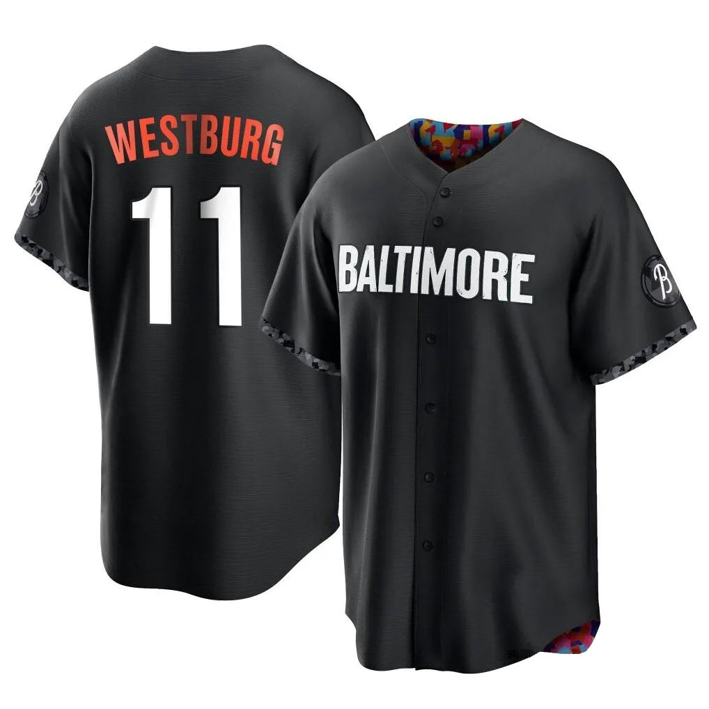 Baltimore Orioles #11 Jordan Westburg Player Black CONTON City Connect Home Game Stitched Jerseys