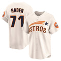 Houston Astros #71 Josh Hader Player Cream CONTON Throwback Cooperstown Collection Limited Stitched Jerseys