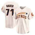 Houston Astros #71 Josh Hader Player Cream CONTON Throwback Cooperstown Collection Limited Stitched Jerseys