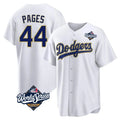 Los Angeles Dodgers #44 Andy Pages Player Gold White CONTON World Series 2026 Collection Stadium Game Stitched Jerseys