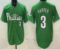 Philadelphia Phillies #3 Bryce Harper Green CONTON Limited Stitched Jersey