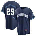 Chicago Cubs #25 Moises Ballesteros Player Navy CONTON City Connect Home Game Stitched Jerseys